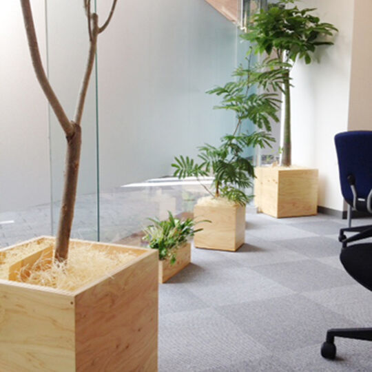 office007-3_大小の鉢のコンビネーションで遊び心のある空間に